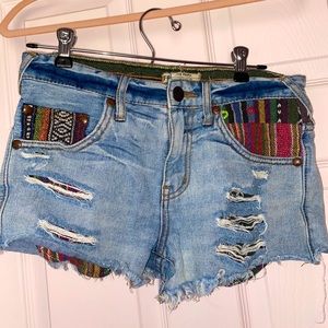 free people jean shorts
